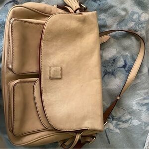 Elegant Tan Leather Woman’s High end designer purse.